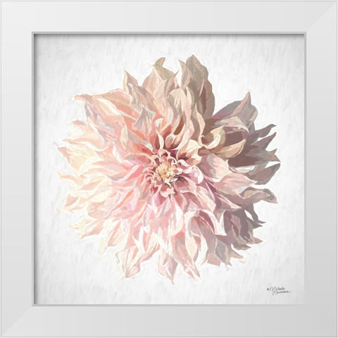 Sweet Dahlia White Modern Wood Framed Art Print by Norman, Michele