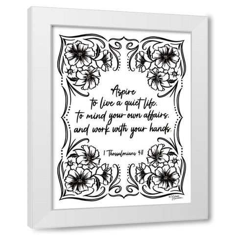 A Quiet Life White Modern Wood Framed Art Print by Norman, Michele