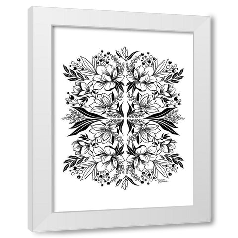 Magnolia Medley White Modern Wood Framed Art Print by Norman, Michele