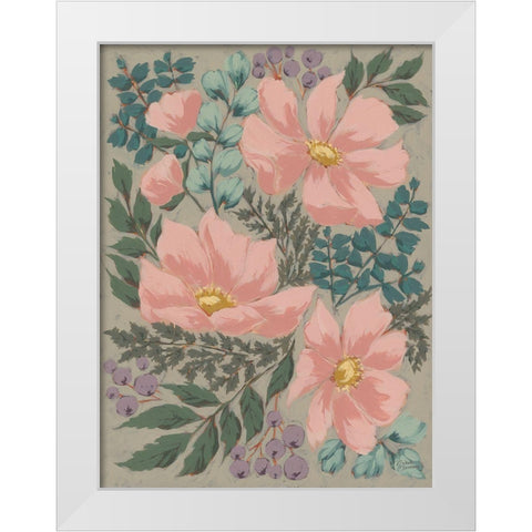 Cosmos Dreams White Modern Wood Framed Art Print by Norman, Michele