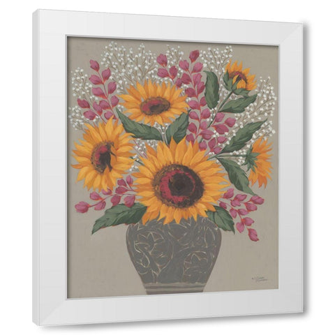 Sunny Autumn Day White Modern Wood Framed Art Print by Norman, Michele