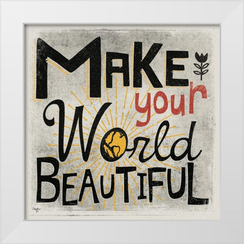 Beautiful White Modern Wood Framed Art Print by Mollie B.