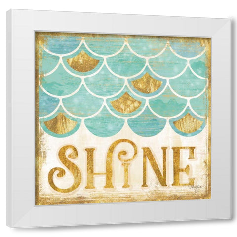 Shine White Modern Wood Framed Art Print by Mollie B.