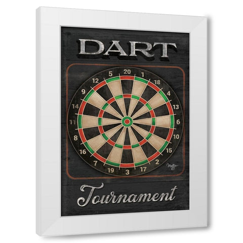 Dart Tournament   White Modern Wood Framed Art Print by Mollie B.