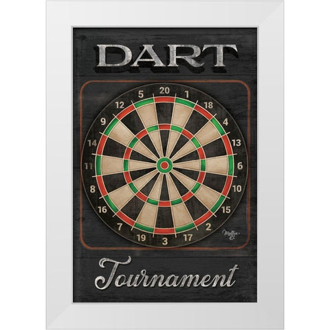 Dart Tournament   White Modern Wood Framed Art Print by Mollie B.