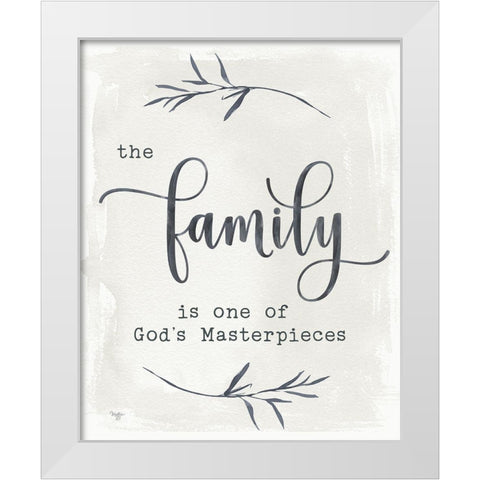 The Family White Modern Wood Framed Art Print by Mollie B.