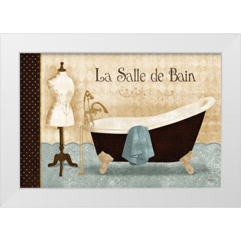 La Salle de Bain White Modern Wood Framed Art Print by Mollie B.