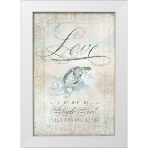 Single Soul I White Modern Wood Framed Art Print by Mollie B.