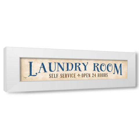Laundry Room White Modern Wood Framed Art Print by Mollie B.
