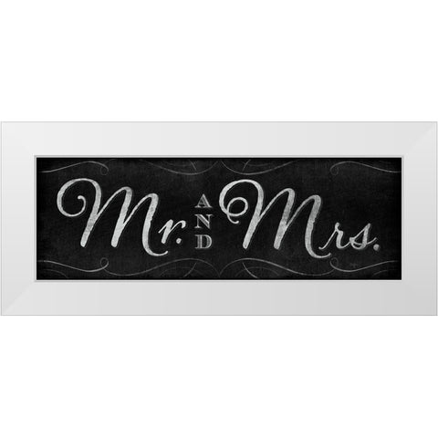 Mr. and Mrs. White Modern Wood Framed Art Print by Mollie B.