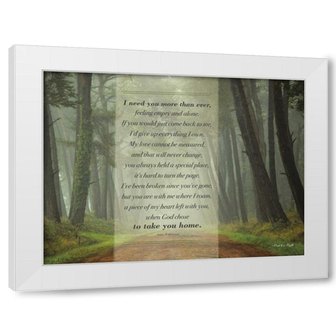 I Need You More Than Ever White Modern Wood Framed Art Print by Podt, Martin