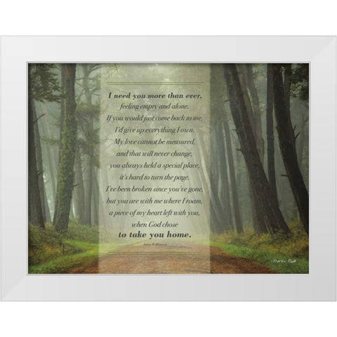 I Need You More Than Ever White Modern Wood Framed Art Print by Podt, Martin