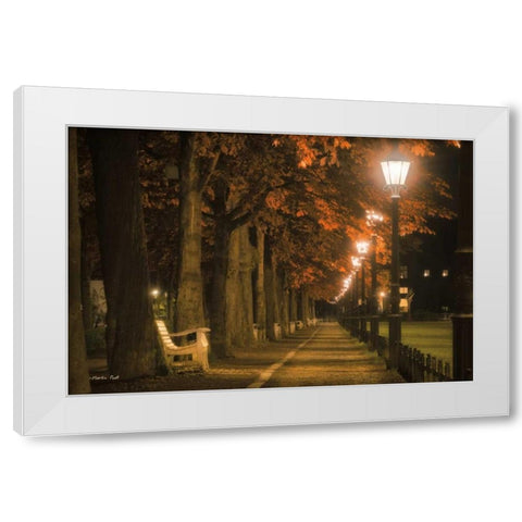 Take a Seat White Modern Wood Framed Art Print by Podt, Martin
