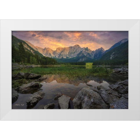 Superiore White Modern Wood Framed Art Print by Podt, Martin