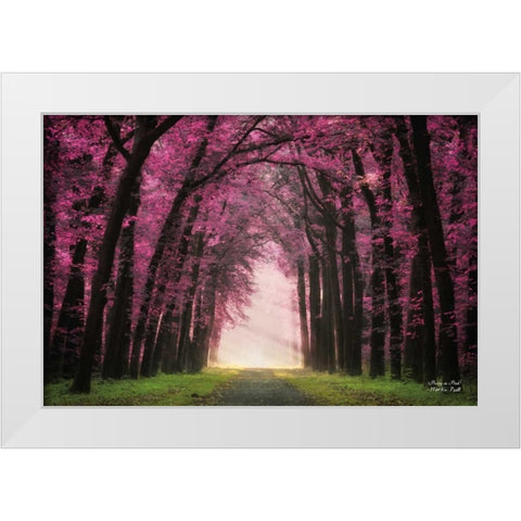 Pretty in Pink White Modern Wood Framed Art Print by Podt, Martin