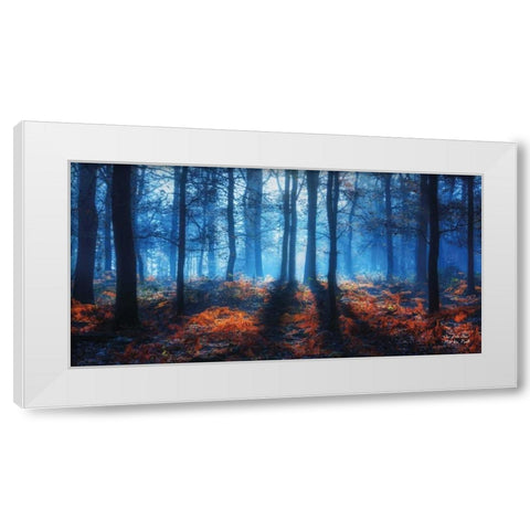 Out of the Blue White Modern Wood Framed Art Print by Podt, Martin