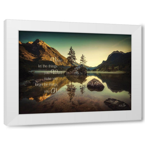 Never Forget White Modern Wood Framed Art Print by Podt, Martin