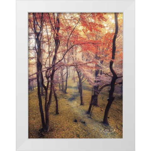 High Up in the Trees White Modern Wood Framed Art Print by Podt, Martin