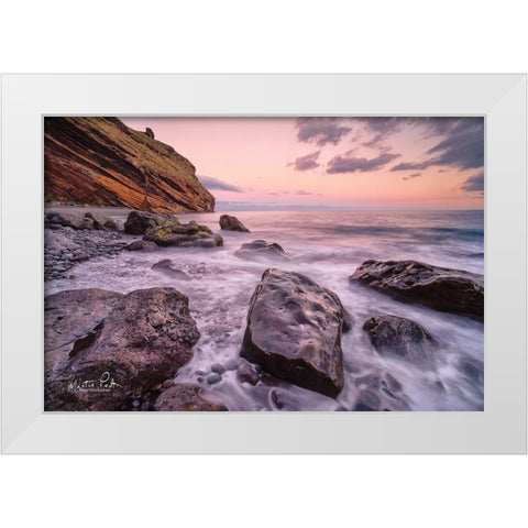 Wet and Slippery     White Modern Wood Framed Art Print by Podt, Martin