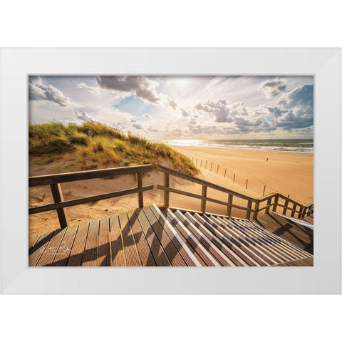 Man Versus Nature     White Modern Wood Framed Art Print by Podt, Martin