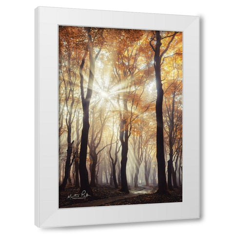 Explosion White Modern Wood Framed Art Print by Podt, Martin