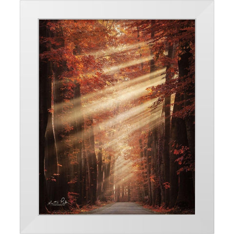 Ladies in Red White Modern Wood Framed Art Print by Podt, Martin