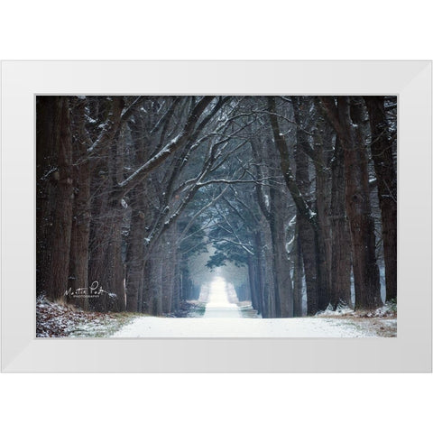 Cold Road White Modern Wood Framed Art Print by Podt, Martin