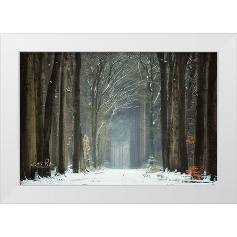 Winer Alley White Modern Wood Framed Art Print by Podt, Martin