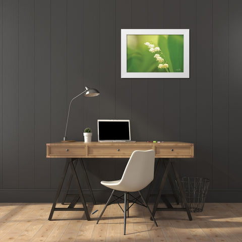 Lily of the Valley White Modern Wood Framed Art Print by Podt, Martin