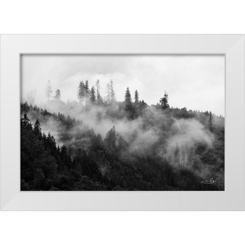 Covered by Clouds White Modern Wood Framed Art Print by Podt, Martin