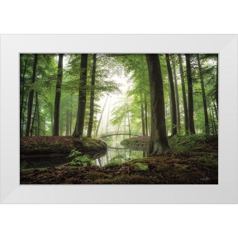On a Beautiful Morning White Modern Wood Framed Art Print by Podt, Martin