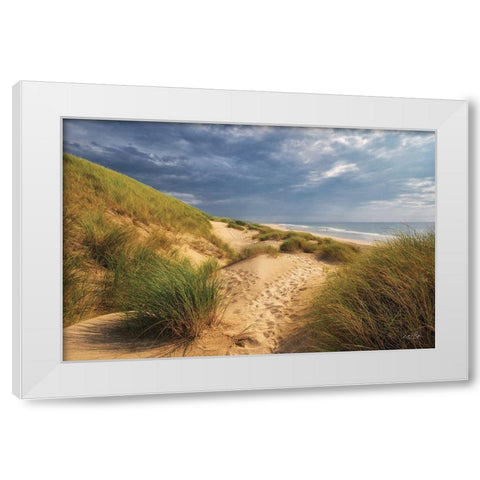 The Dutch North Sea Coast II White Modern Wood Framed Art Print by Podt, Martin