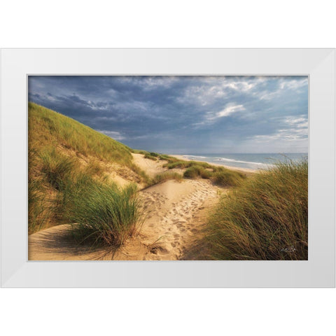 The Dutch North Sea Coast II White Modern Wood Framed Art Print by Podt, Martin