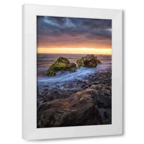 Rock Solid White Modern Wood Framed Art Print by Podt, Martin