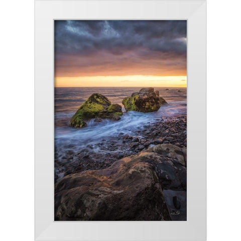 Rock Solid White Modern Wood Framed Art Print by Podt, Martin