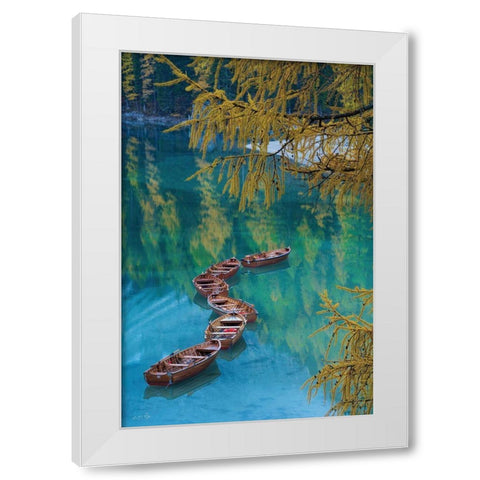 S Curve White Modern Wood Framed Art Print by Podt, Martin