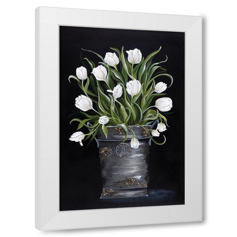 Anniversary Bouquet White Modern Wood Framed Art Print by Norkus, Julie