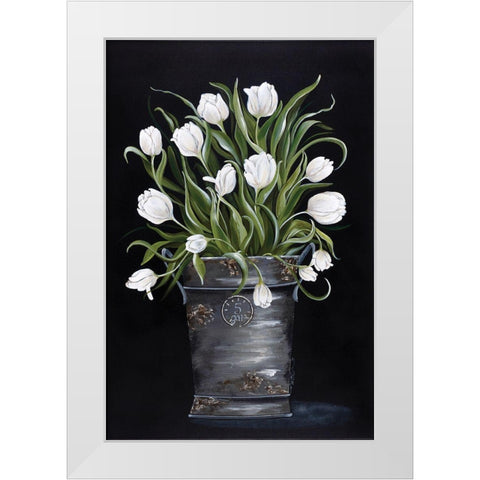Anniversary Bouquet White Modern Wood Framed Art Print by Norkus, Julie