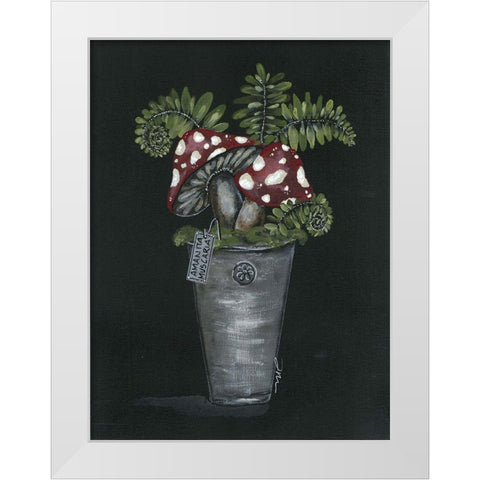 Toadstool White Modern Wood Framed Art Print by Norkus, Julie