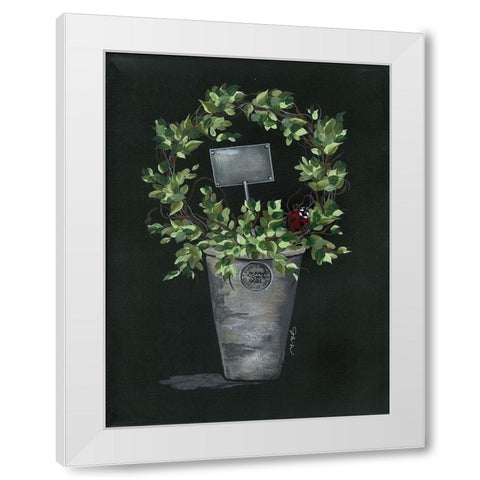 Good Luck Topiary White Modern Wood Framed Art Print by Norkus, Julie