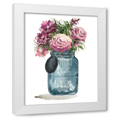 Stop to Smell the Flowers White Modern Wood Framed Art Print by Norkus, Julie