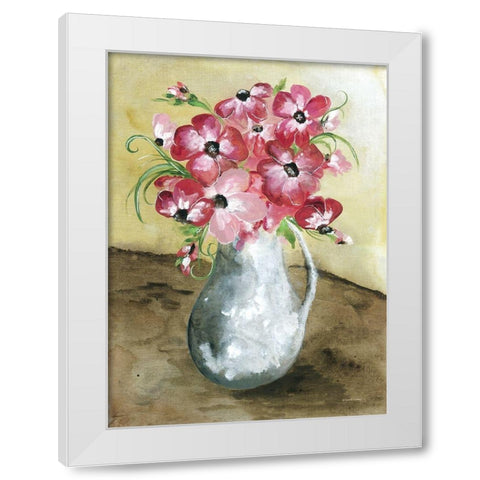 Poppy Pitcher White Modern Wood Framed Art Print by Norkus, Julie