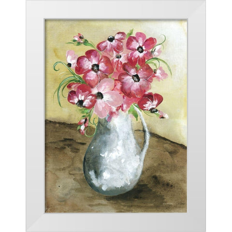 Poppy Pitcher White Modern Wood Framed Art Print by Norkus, Julie
