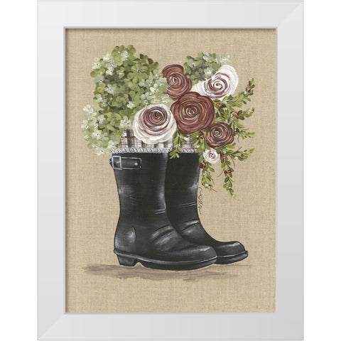 Rain, Rain Go Away White Modern Wood Framed Art Print by Norkus, Julie