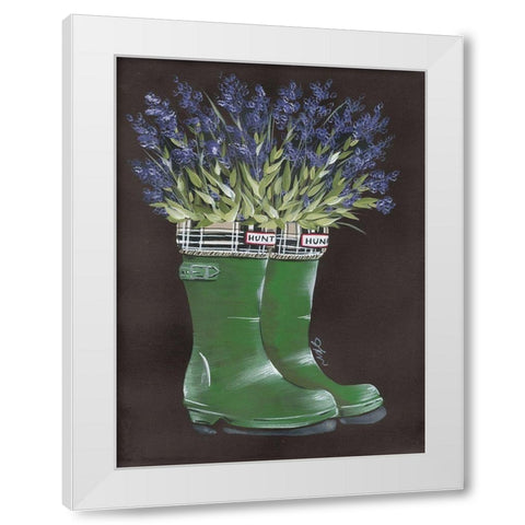 Rain, Rain Lavender White Modern Wood Framed Art Print by Norkus, Julie