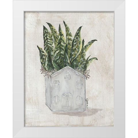 House Plant White Modern Wood Framed Art Print by Norkus, Julie