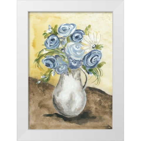 Sunny Day Flowers White Modern Wood Framed Art Print by Norkus, Julie