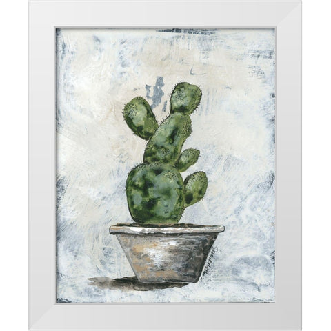 Prickly Cacti White Modern Wood Framed Art Print by Norkus, Julie