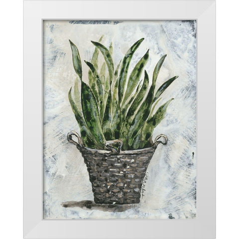 Snake Basket White Modern Wood Framed Art Print by Norkus, Julie