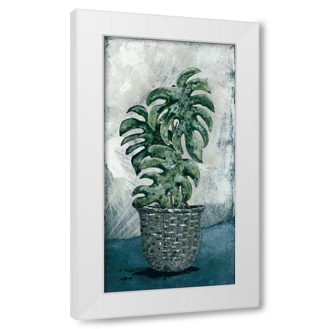 Boho Monstera White Modern Wood Framed Art Print by Norkus, Julie